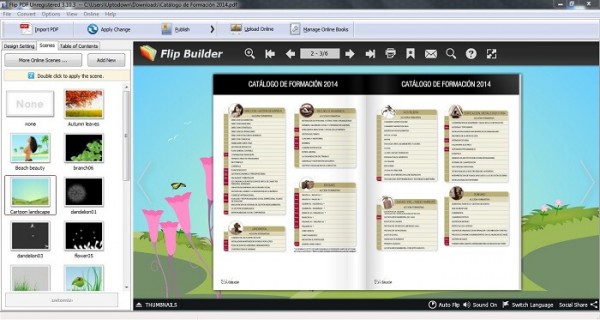 Phần mềm thiết kế catalogue trực tuyến FlipBuilder.