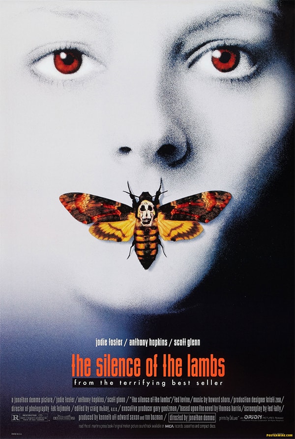 mẫu poster phim silence of the lambs