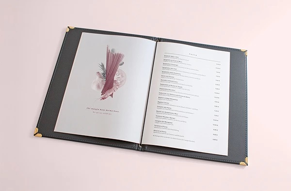 thiết kế menu ristorante firenze